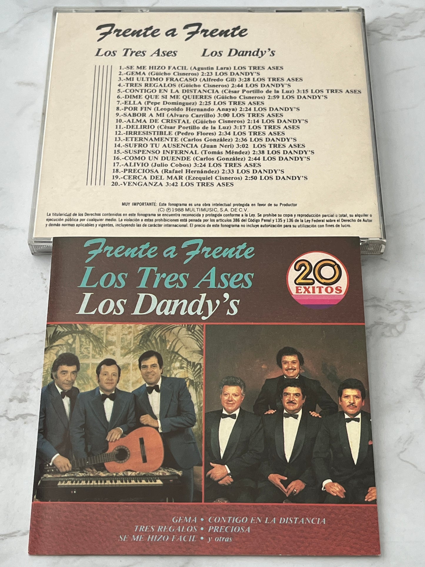 Los Tres Ases / Los Dandy's – Frente a Frente: 20 Éxitos (1989)