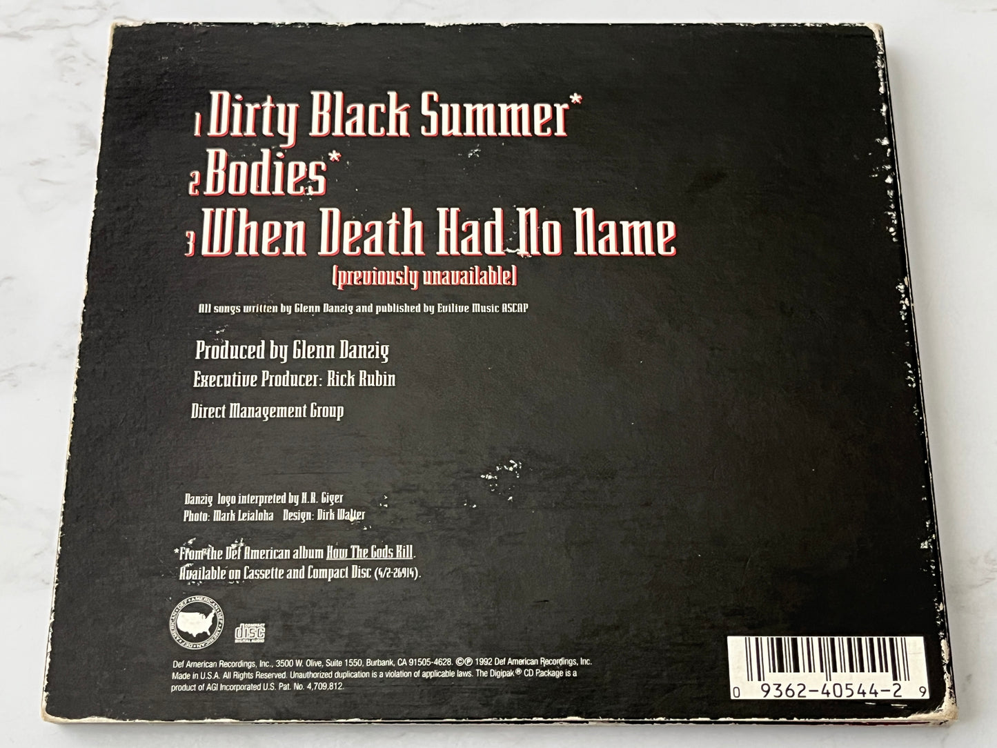 Danzig – Dirty Black Summer (CD Maxi-Single) (1992)