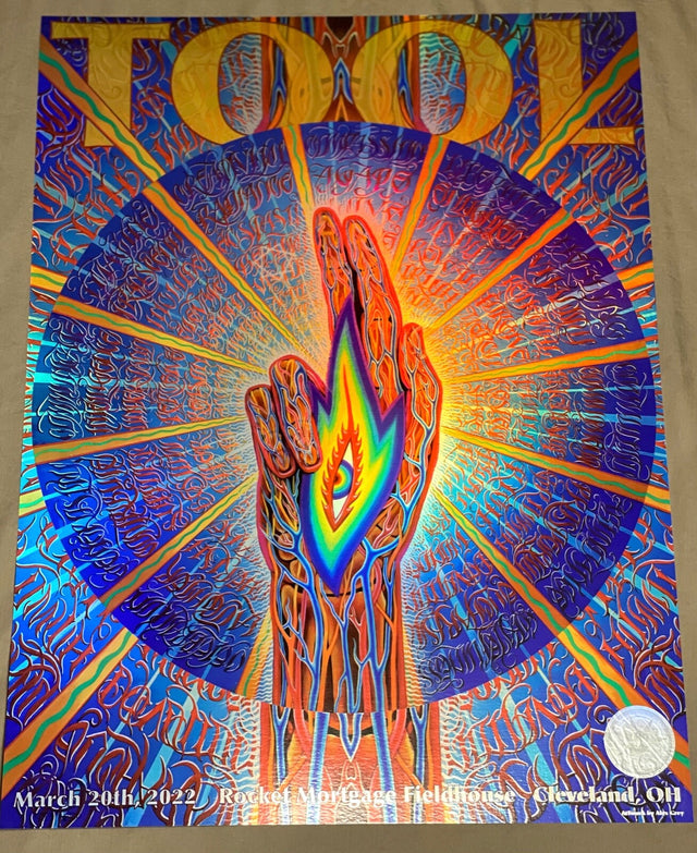 TOOL Concert Poster ALEX GREY LIMITED EDITION 559/850 CLEVELAND OHIO