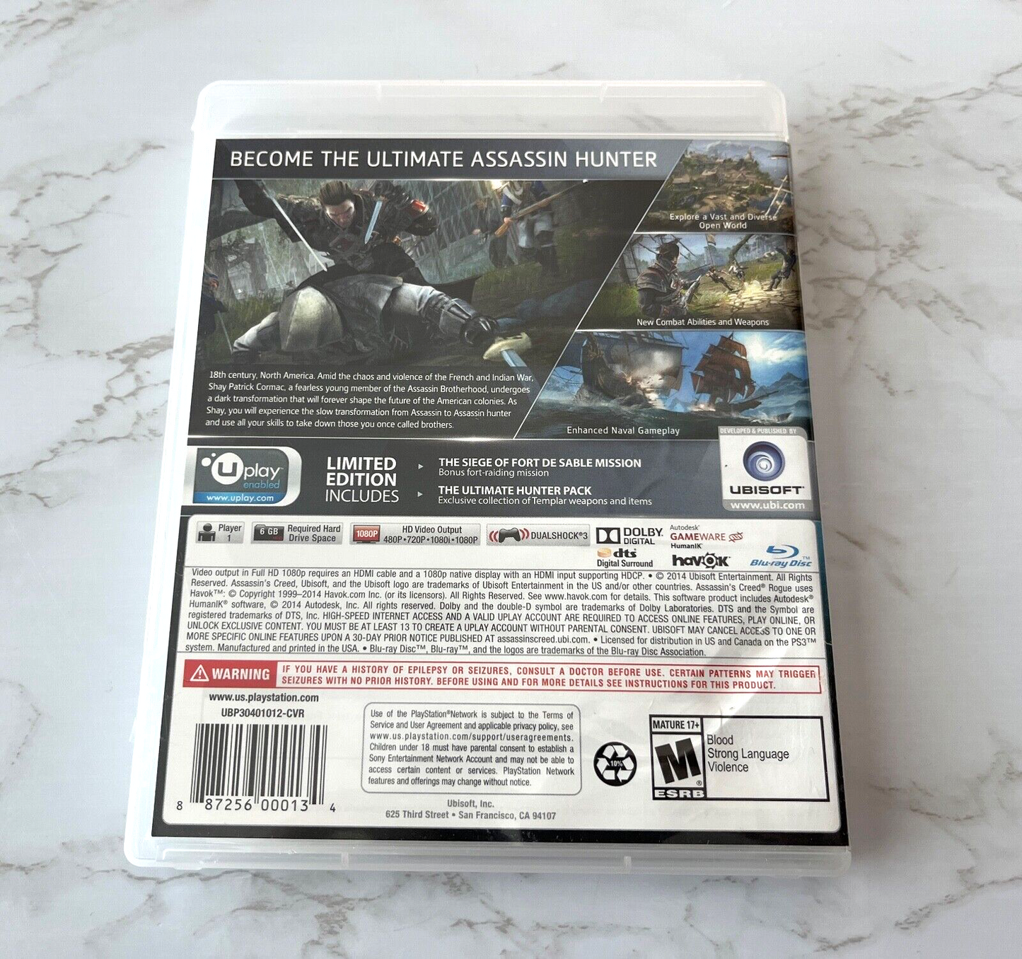 Assassin's Creed Rogue LIMITED EDITION! Sony PlayStation 3 Ubisoft 2014 PS3 (2014)