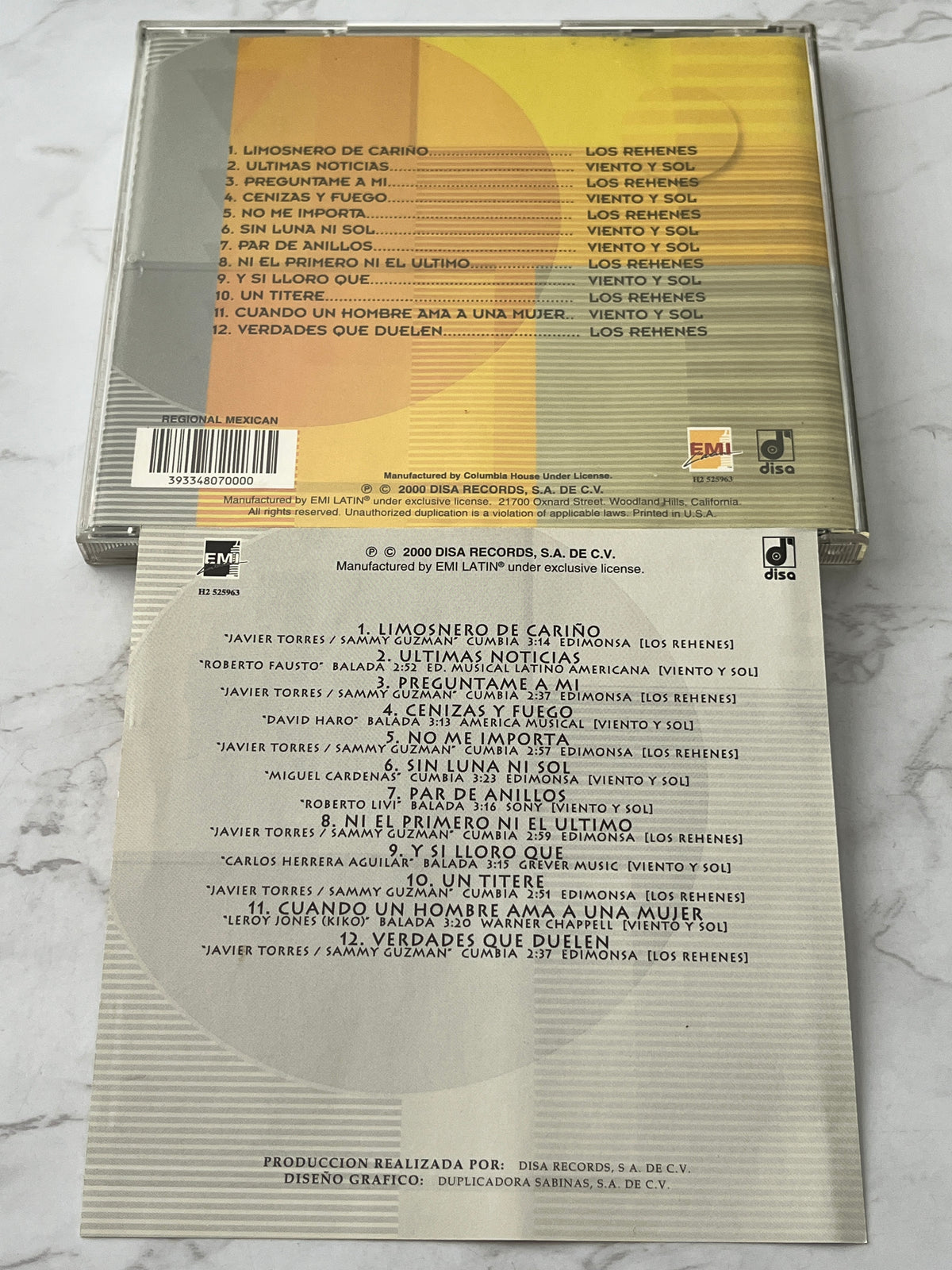 Los Rehenes / Viento y Sol – Frente a Frente: Dos Grandes Románticos (2000)