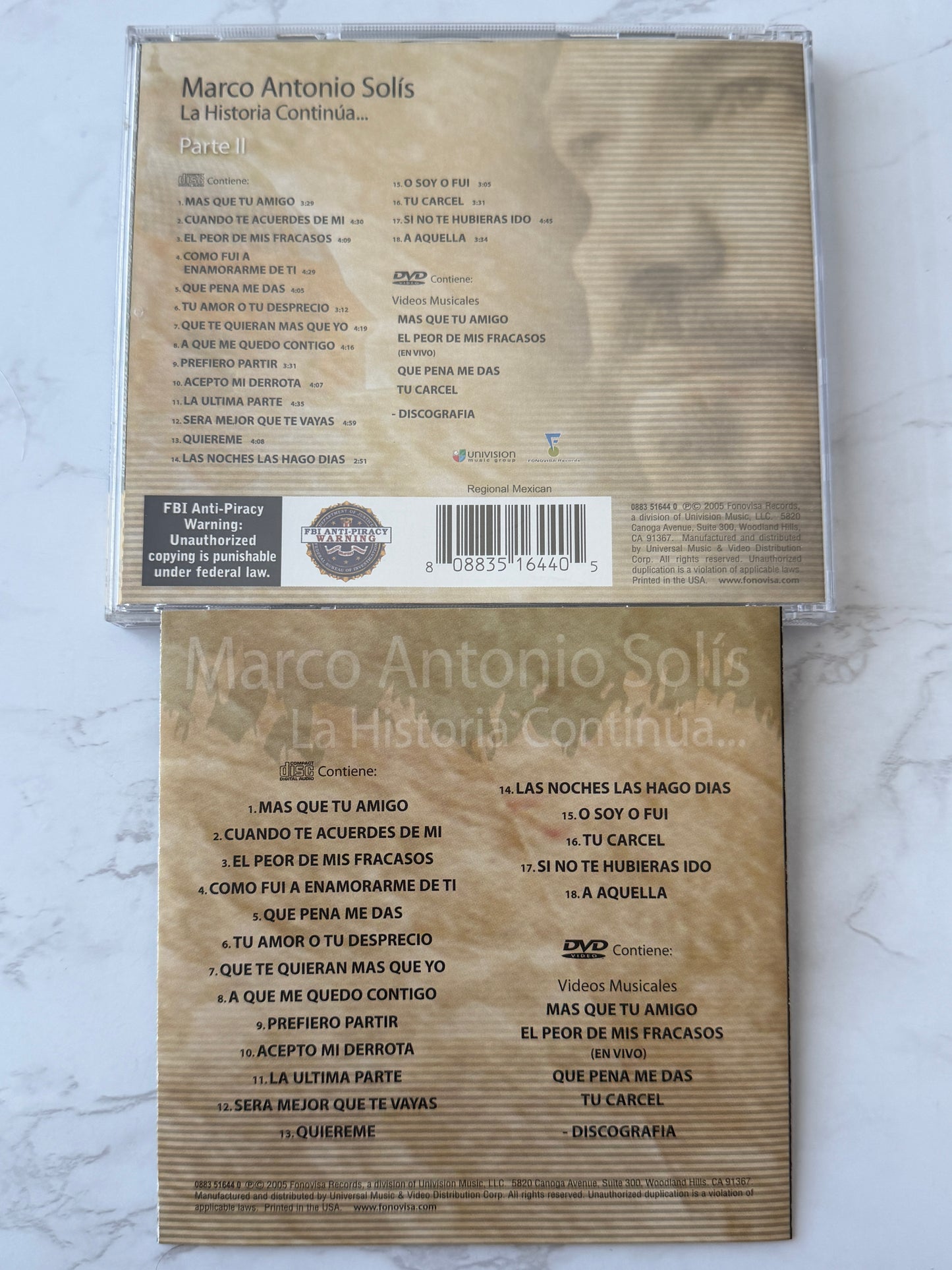 Marco Antonio Solís – La Historia Continúa... Parte II (CD + DVD) (2005)