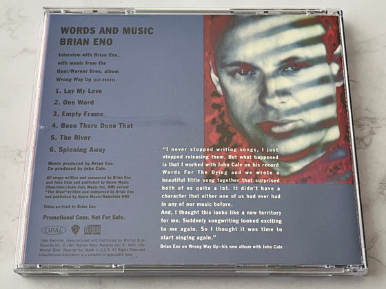 Brian Eno – Words And Music From Wrong Way Up (Promo) (1991)