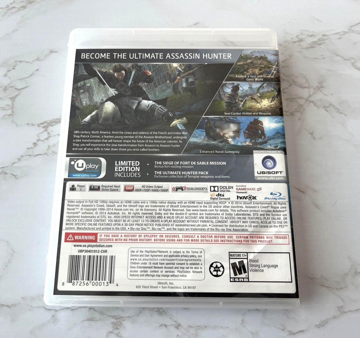 Assassin's Creed Rogue LIMITED EDITION! Sony PlayStation 3 Ubisoft 2014 PS3 (2014)