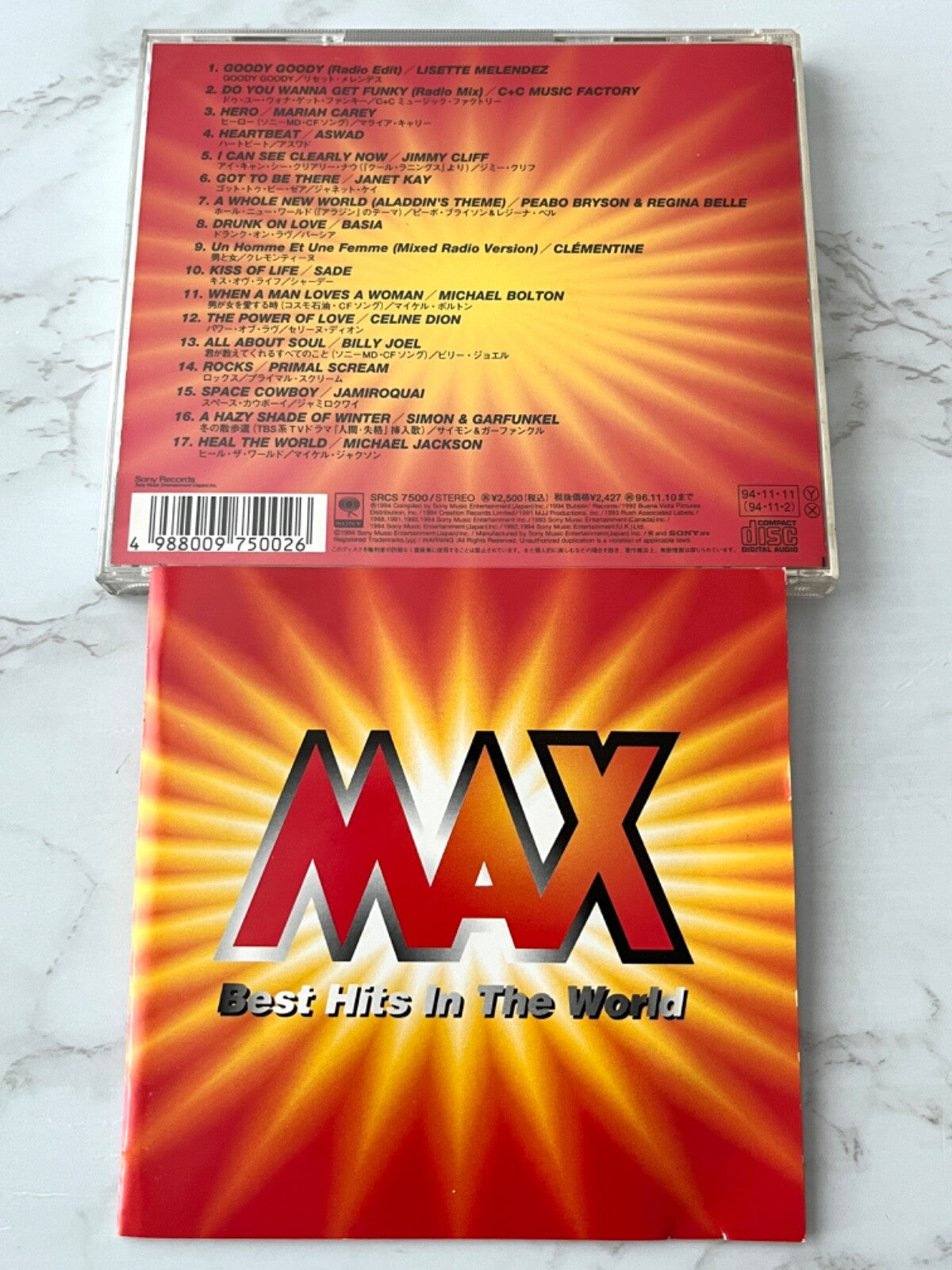 Billy Joel, Mariah Carey, Michael Jackson, Sade, Various – Max Best Hits In The World (1994)