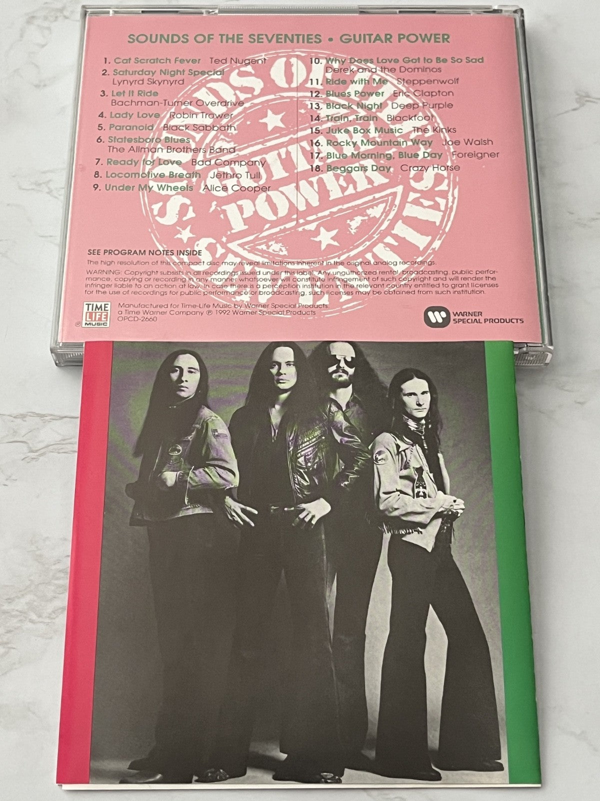 Alice Cooper, Lynyrd Skynyrd, Steppenwolf, Ted Nugent, The Allman Brothers Band, Various – Time Life Sounds Of The Seventies Guitar Power (1992)