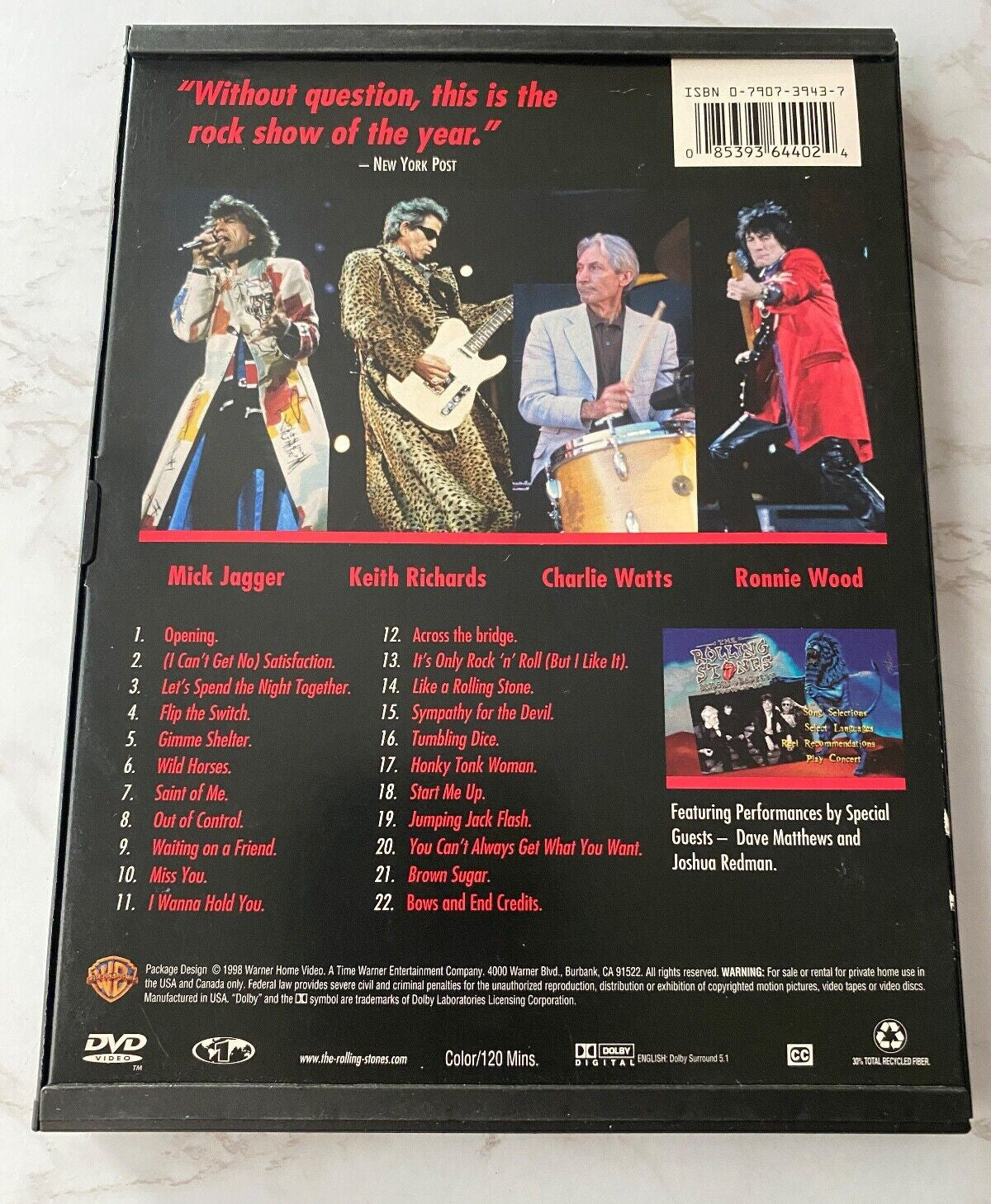 The Rolling Stones Bridges To Babylon Tour 97-98 DVD Live In Concert Mick Jagger (1998)