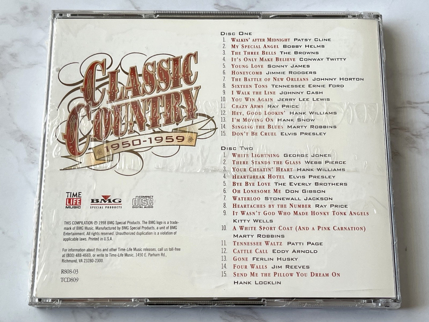 Jim Reeves, Johnny Cash, Patsy Cline, Various, Don Gibson – Time Life Classic Country 1950-1959 (1998)