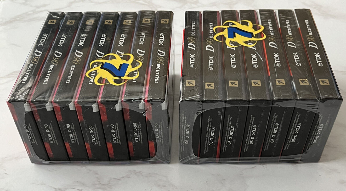 TDK D90 High Output Blank Audio CASSETTE Tapes SEALED! 2-7 PACK! BRAND NEW!