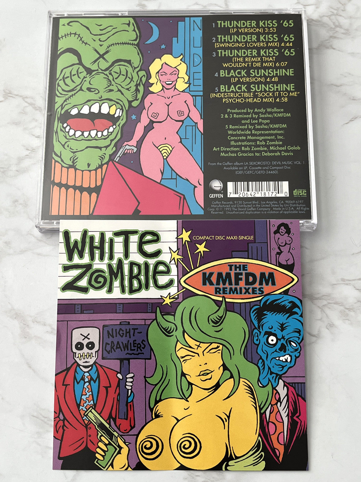 White Zombie – Nightcrawlers The KMFDM Remixes (Promo, Maxi Single) (1992)