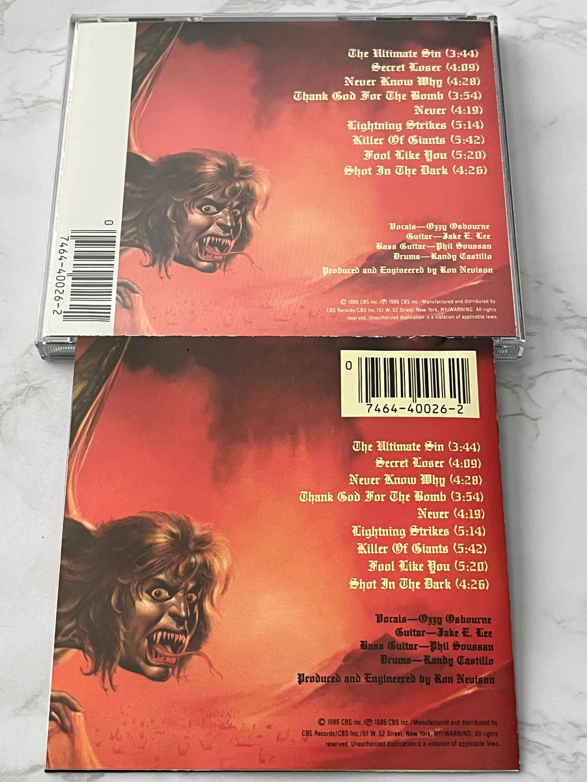 Ozzy Osbourne – The Ultimate Sin (1986) [DADC PRESS]