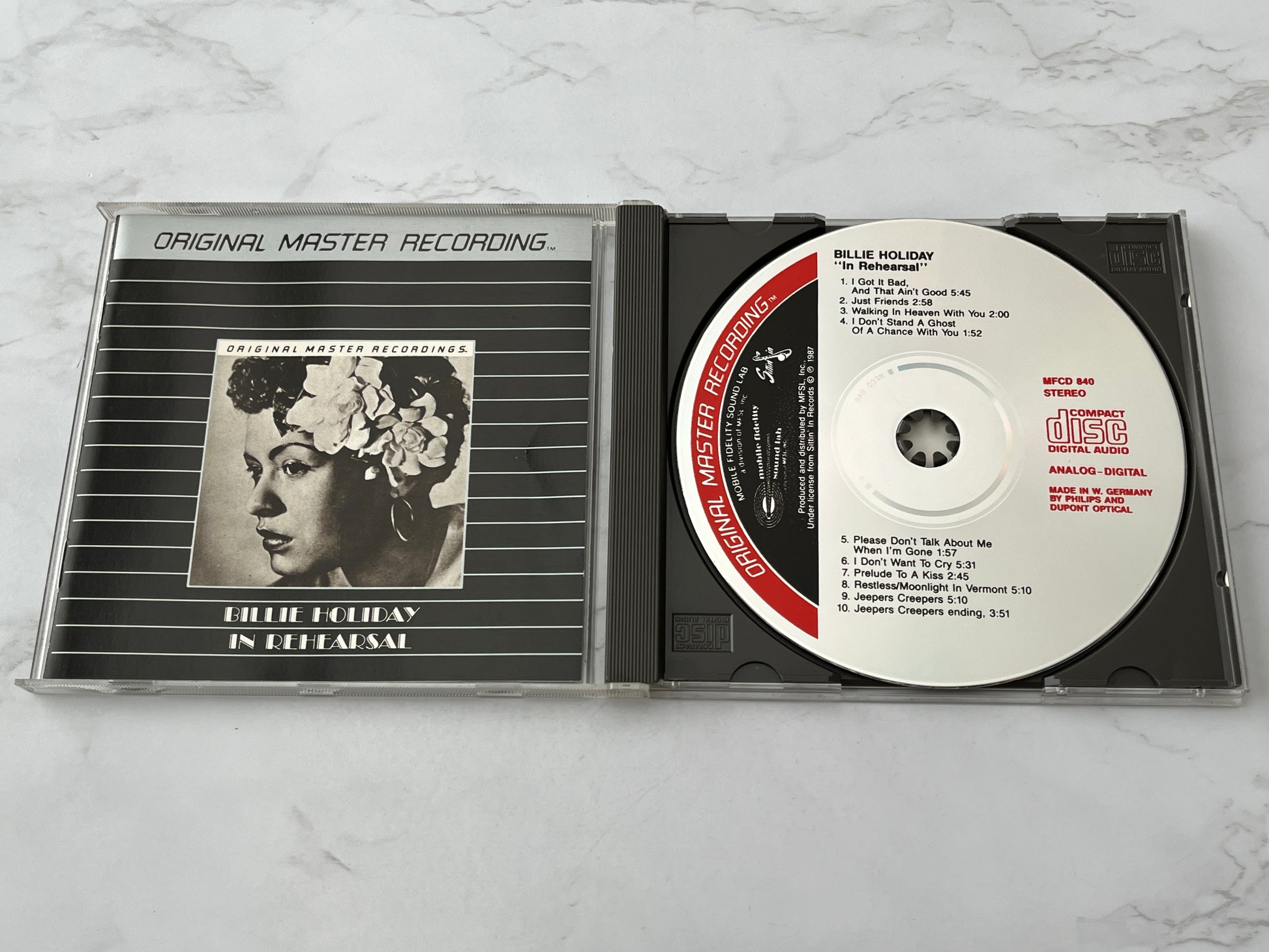 Billie Holiday – In Rehearsal (MFSL Original Master Recording) (MFSL) (1987) [W GERMANY TARGET ERA]
