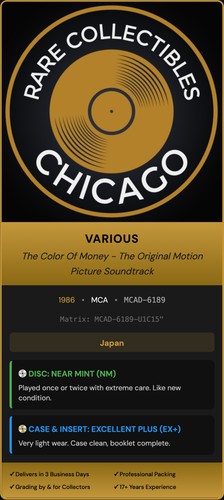 The Color of Money Original Soundtrack [JAPAN TARGET ERA]
