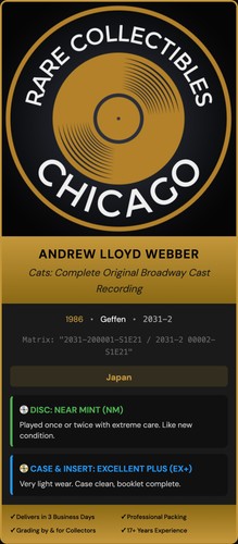 Andrew Lloyd Webber – Cats Broadway Cast Recording 2 (1986) [JAPAN PRESS]