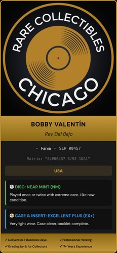 Bobby Valentín – Bobby Valentin Rey Del Bajo [ORIGINAL USA PRESS]