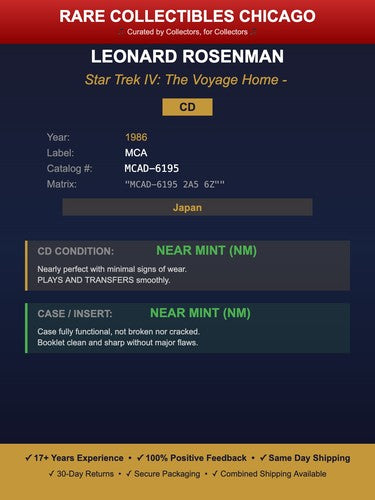 Leonard Rosenman – Star Trek IV The Voyage Home Soundtrack [JAPAN TARGET ERA]