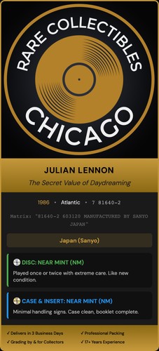 Julian Lennon – The Secret Value Of Daydreaming (1986) [JAPAN PRESS]