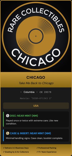 Chicago – Take Me Back to Chicago
