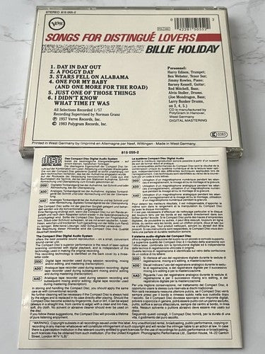Billie Holiday – Songs For Distingue Lovers (1983) [GERMAN PRESS]