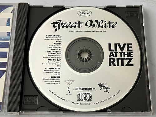 Great White – Live at the Ritz (Promo) [ORIGINAL USA PRESS]