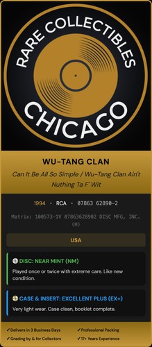Wu-Tang Clan – Wu-Tang Clan Can It Be All So Simple (Maxi Single) (1994)