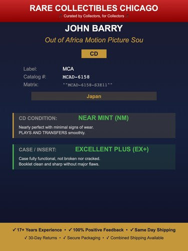 John Barry – Out of Africa Soundtrack [JAPAN PRESS]