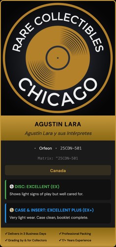 Agustin Lara – Y Sus Interpretes [CANADA PRESS]
