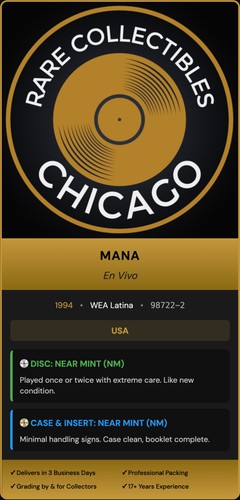 Mana – En Vivo [ORIGINAL USA PRESS]