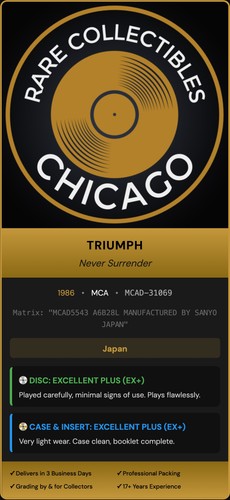 Triumph – Never Surrender [JAPAN TARGET ERA]