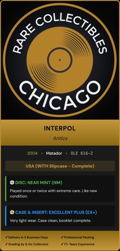 Interpol – Antics [ORIGINAL USA PRESS]