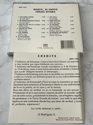 Ismael Rivera – Maelo El Unico [ORIGINAL USA PRESS]