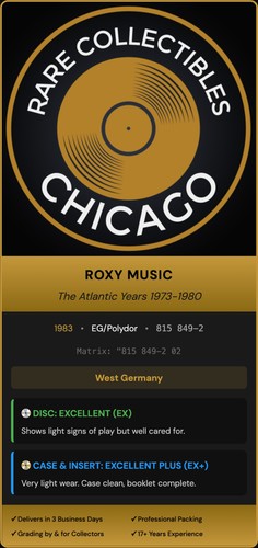 Roxy Music – The Atlantic Years 1973-1980 [W GERMANY TARGET ERA]
