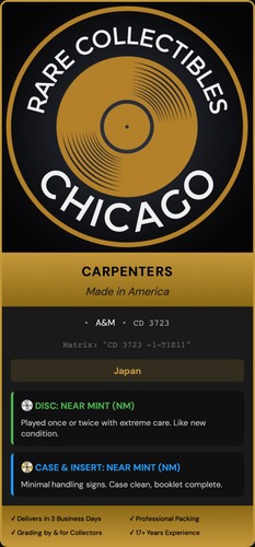 Carpenters – Made In America [JAPAN PRESS]
