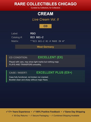 Cream – Live Cream Vol. II [GERMAN PRESS]