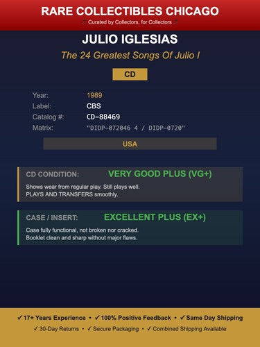 Julio Iglesias – The 24 Greatest Songs [ORIGINAL USA PRESS]