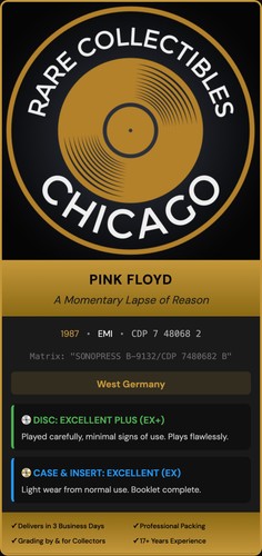 Pink Floyd – A Momentary Lapse Of Reason (1987) [GERMAN PRESS]