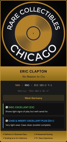 Eric Clapton – No Reason To Cry (1986) [GERMAN PRESS]