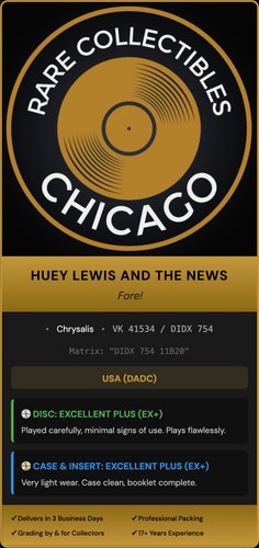 Huey Lewis and the News – Fore [DADC PRESS]
