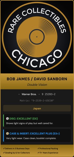 Bob James / David Sanborn – Double Vision [JAPAN TARGET ERA]