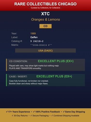 XTC – Oranges and Lemons (1989)