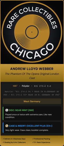 Andrew Lloyd Webber – The Phantom Of The Opera 2 (1987) [GERMAN PRESS]