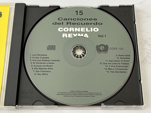 Cornelio Reyna – 15 Canciones Del Recuerdo Vol. 1 [ORIGINAL USA PRESS]