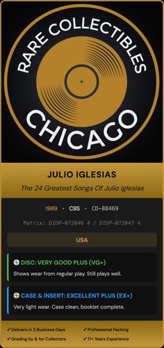 Julio Iglesias – The 24 Greatest Songs [ORIGINAL USA PRESS]