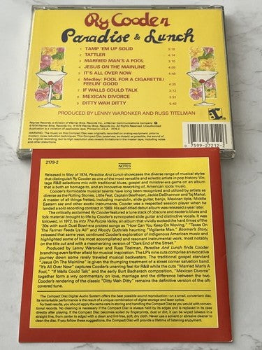 Ry Cooder – Paradise and Lunch