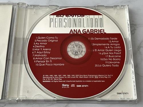 Ana Gabriel – Personalidad 20 Exitos [ORIGINAL USA PRESS]