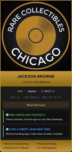Jackson Browne – Lives In The Balance (1986) [GERMAN PRESS]