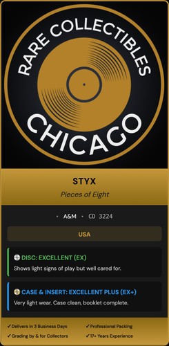 Styx – Pieces Of Eight / the Grand Illusion [ORIGINAL USA PRESS]