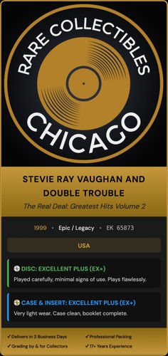 Stevie Ray Vaughan and Double Trouble – Stevie Ray Vaughan Double Trouble The Real Deal Greatest Hits Vol. 2 (Digipak) (1999)