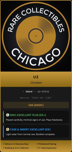 U2 – October (Digipak)