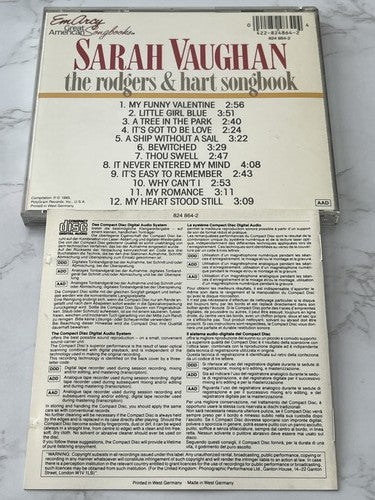 Sarah Vaughan – The Rodgers & Hart Songbook [W GERMANY TARGET ERA]